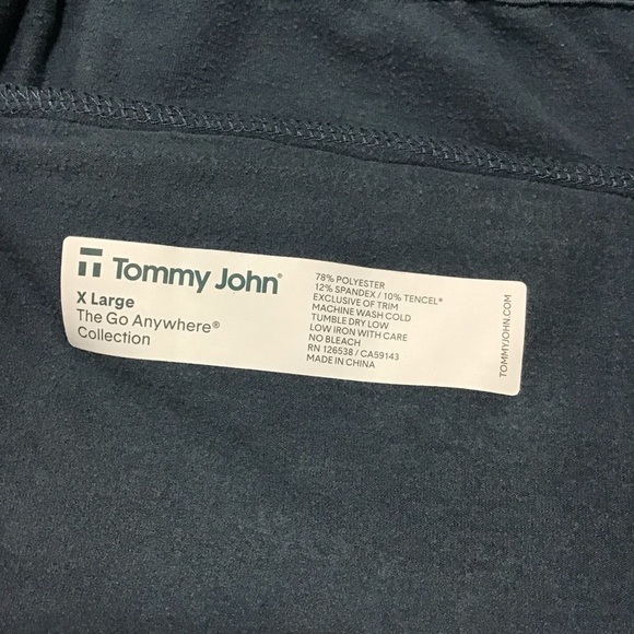 Tommy John Go Anywhere Collection Lounge Pants in Blue Size XL. - Picture 11 of 13